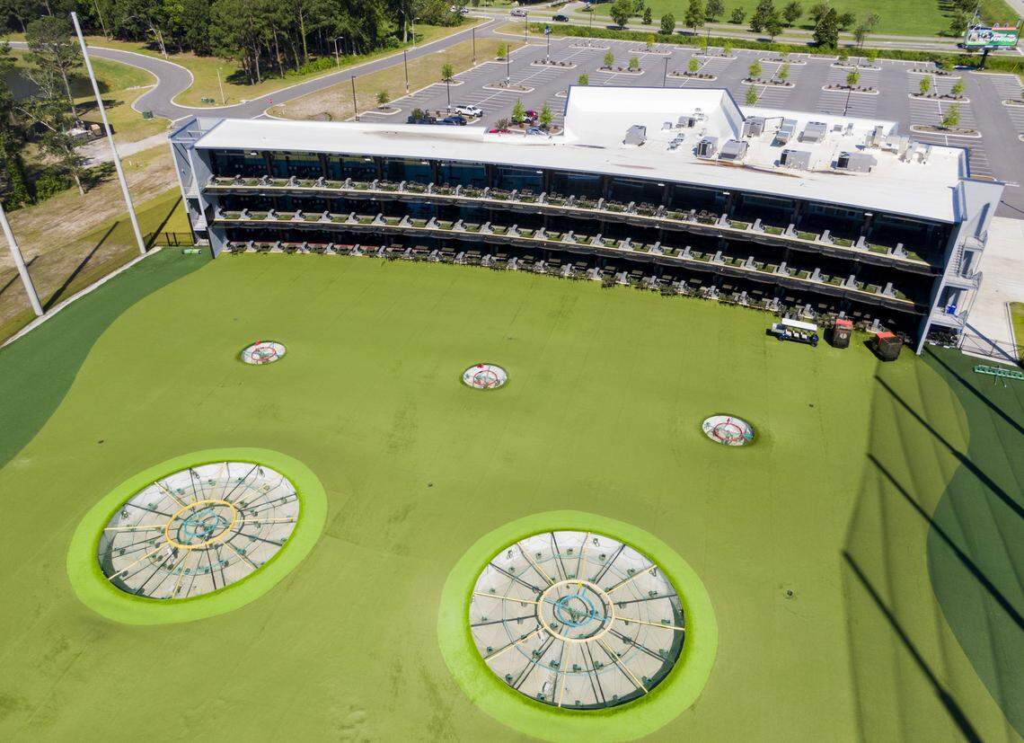 An aerial view of Topgolf in Myrtle Beach on Monday morning, June 1, 2020.