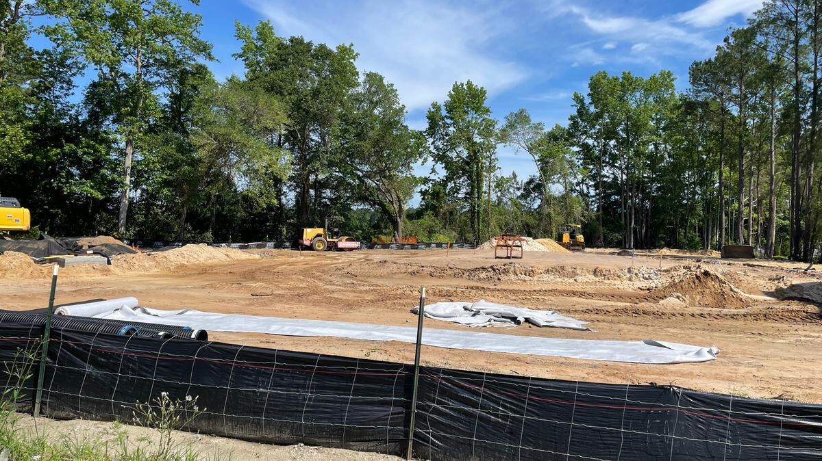 A new Dunkin’ Donuts store is being built along Highway 90 in the Longs, SC, area.