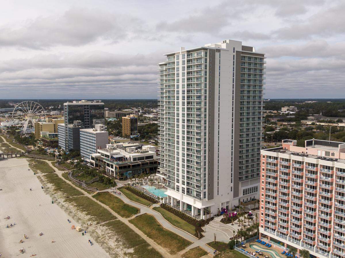 The Ocean Enclave by Hilton Grand Vacations Club hosted a grand opening on Wednesday. The luxury resort is 27-stories tall with 330 one, two and three bedroom suites with private balconies, full kitchens and living and dining areas. The resort also features oceanfront and indoor pools and spas, a pool bar and deli, fitness center and other amenities. Oct. 09, 2019.