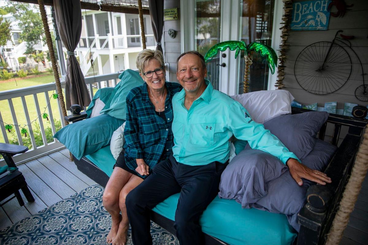Coastal Carolina Coach Gary Gilmore and his wife Cathy Gilmore at their North Litchfield Beach home named ‘Poppa’s House’. Gilmore is retiring after 39-years of coaching. May 6, 2024.