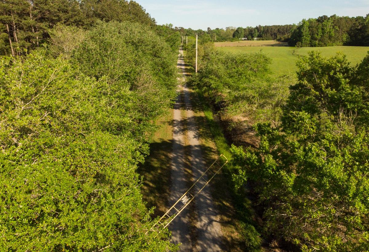 The entrance to the property where a new agitourism site is being planned outside Conway. Scott Thompson plans to open the new educational farm at the historic brickyard, where he will host tours and events in the fall of 2019.