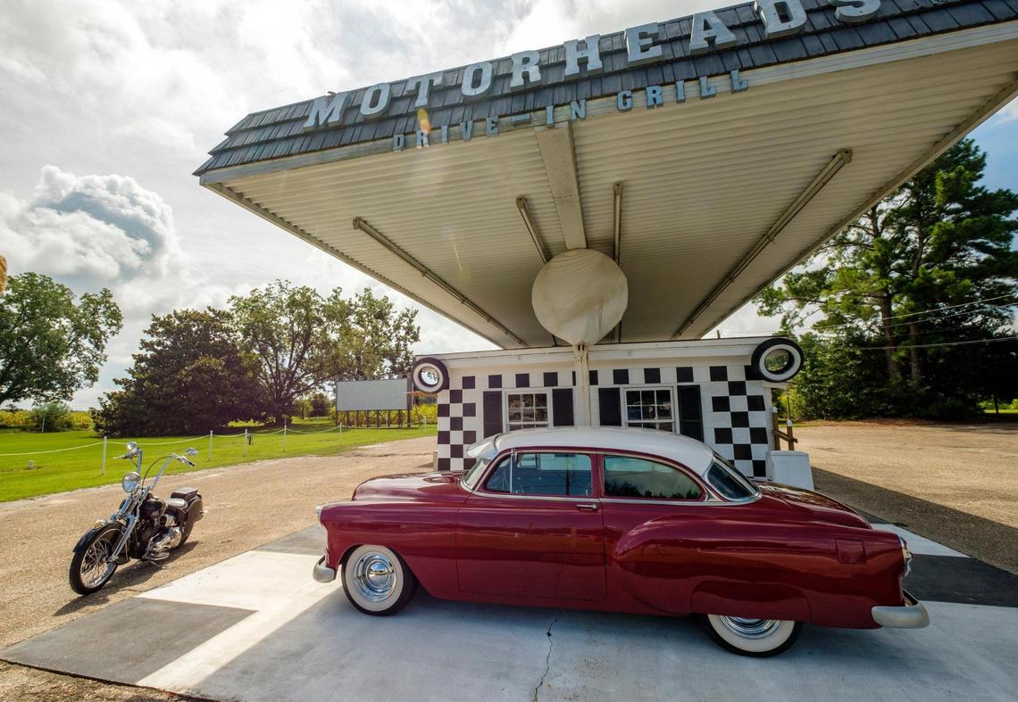 Motorheads Drive-In and Grill is set to open next weekend in Tabor City, N.C. featuring classic cars, a drive-in theater showing hot rod movies, a working garage and memorabilia that will give it an “old school” feel according to owner Bronson Cribb. August 7, 2020.