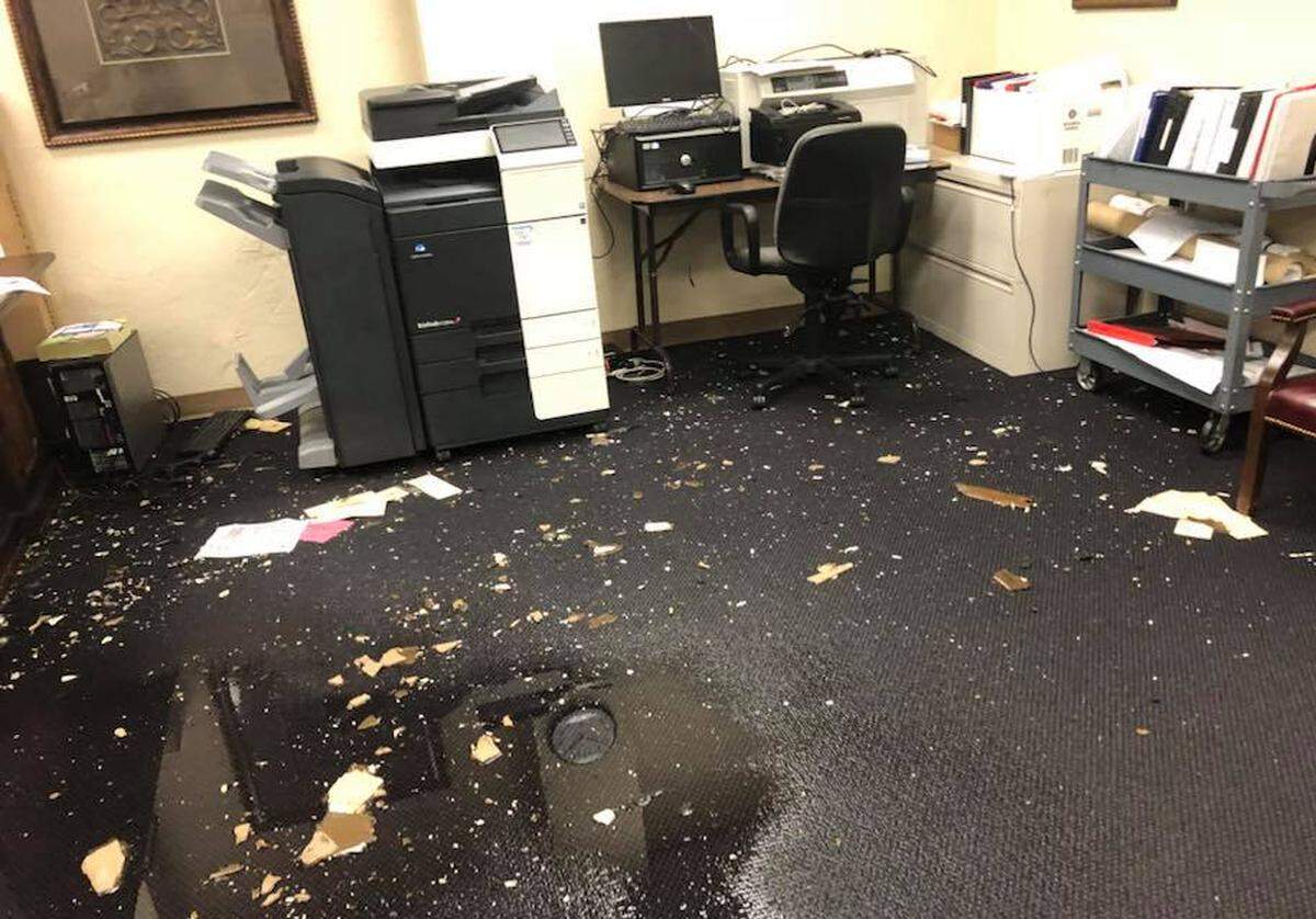 Loris City Hall will likely be uninhabitable for at least a year, according to its city administrator, after Tropical Storm Florence caused a portion of its roof to collapse and inundated the building with water.
