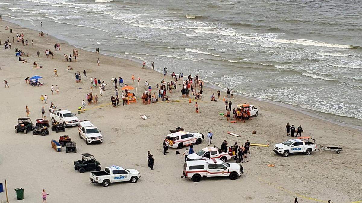 Rescue crews are searching the Atlantic Ocean in Myrtle Beach, SC, for a missing swimmer Saturday, Aug. 24, 2024. One person was rescued, police said.