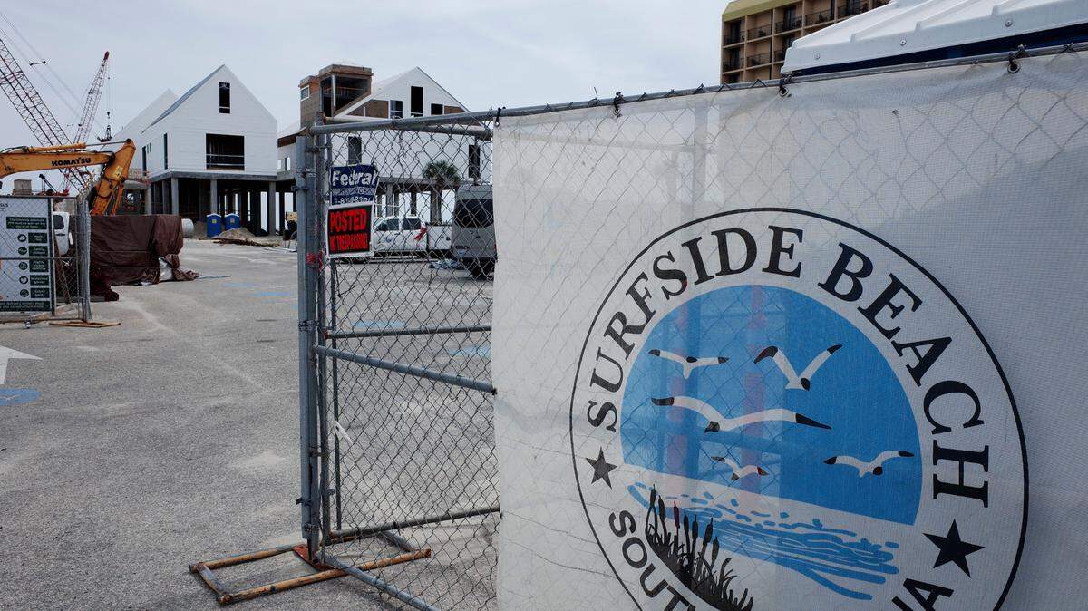 Construction of a new $20 million dollar Surfside Beach Pier is ongoing after multiple delays and is now expected to re-open by the Spring of 2023. The former pier was sheared in half by Hurricane Matthew in 2016. The new construction includes space for four merchants in three buildings with a pavilion near the end of the pier. September 27, 2022.