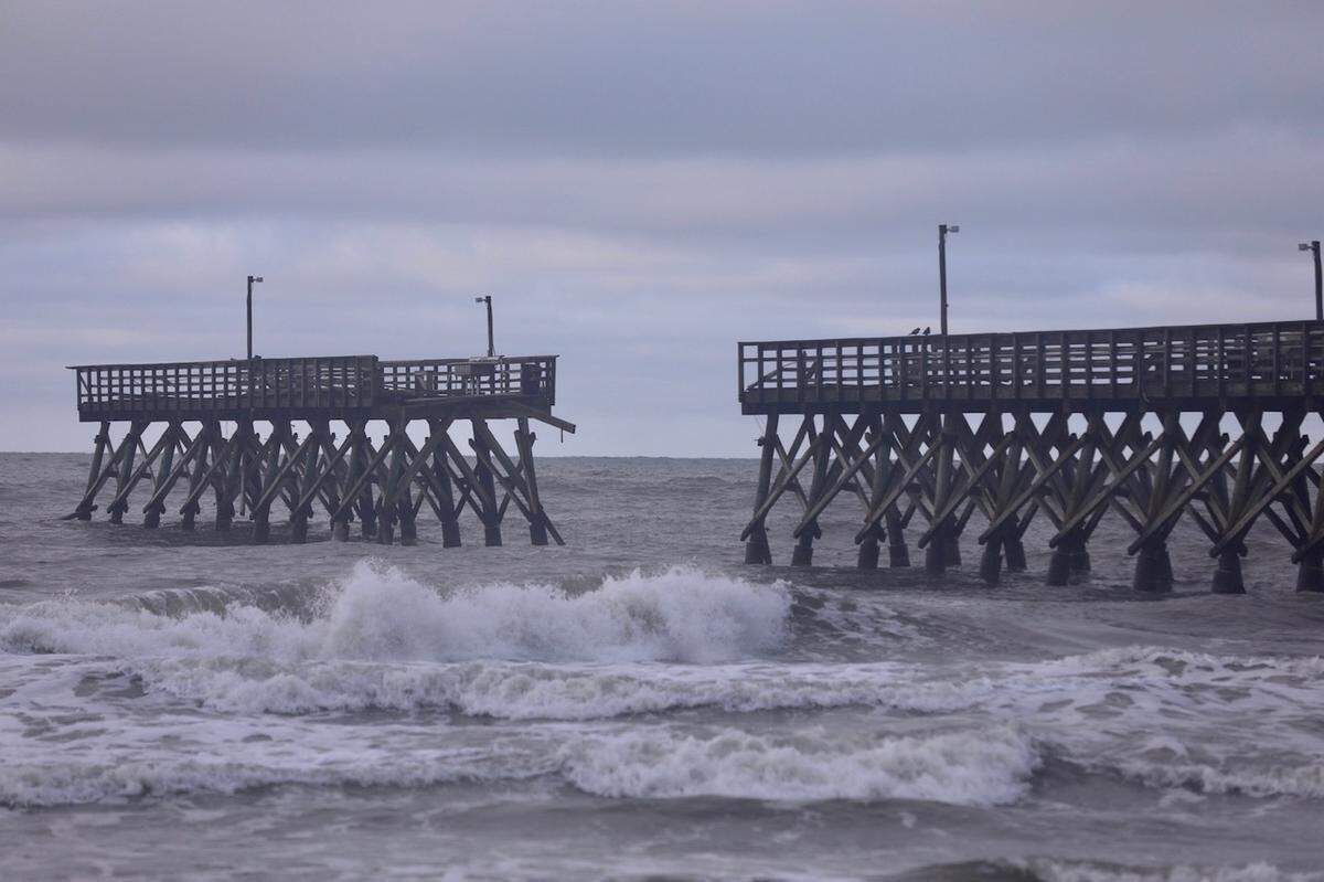 The Cherry Grove section of North Myrtle Beach experienced significant damage from Hurricane Isaias, including Sea Cabins Pier. 