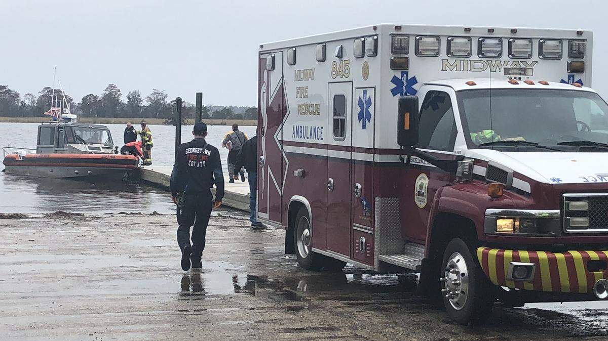 Three people were saved from a capsized boat Saturday, Dec. 8 in the Waccamaw River near Hagley Landing in Pawley’s Island.