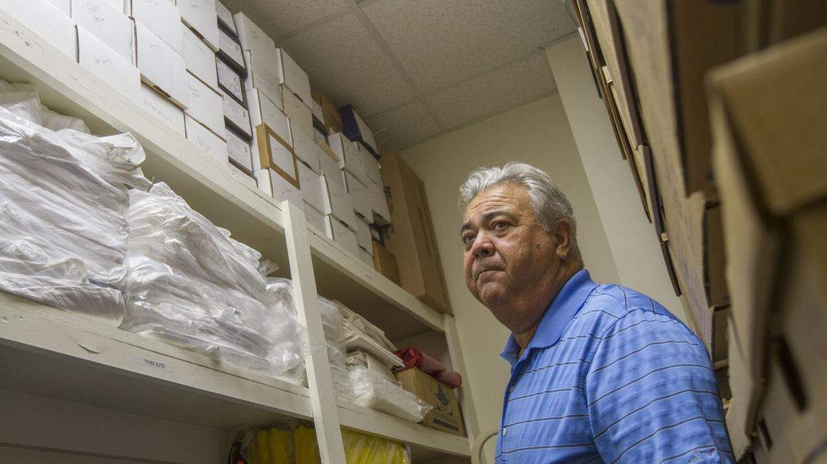 Horry County Coroner Robert Edge talks about the unclaimed human remains that are kept in storage in the M.L. Brown Building in Conway in 2014.