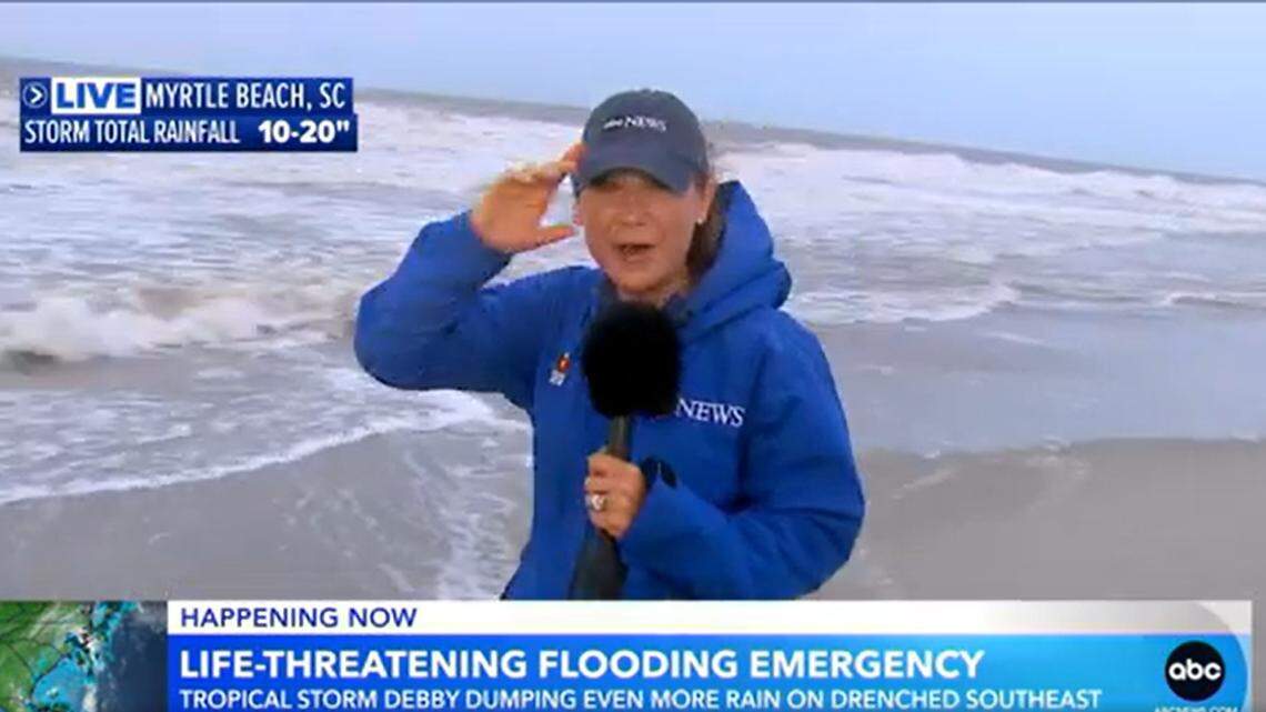 National TV weather personality Ginger Zee in Myrtle Beach, SC area. Here’s where