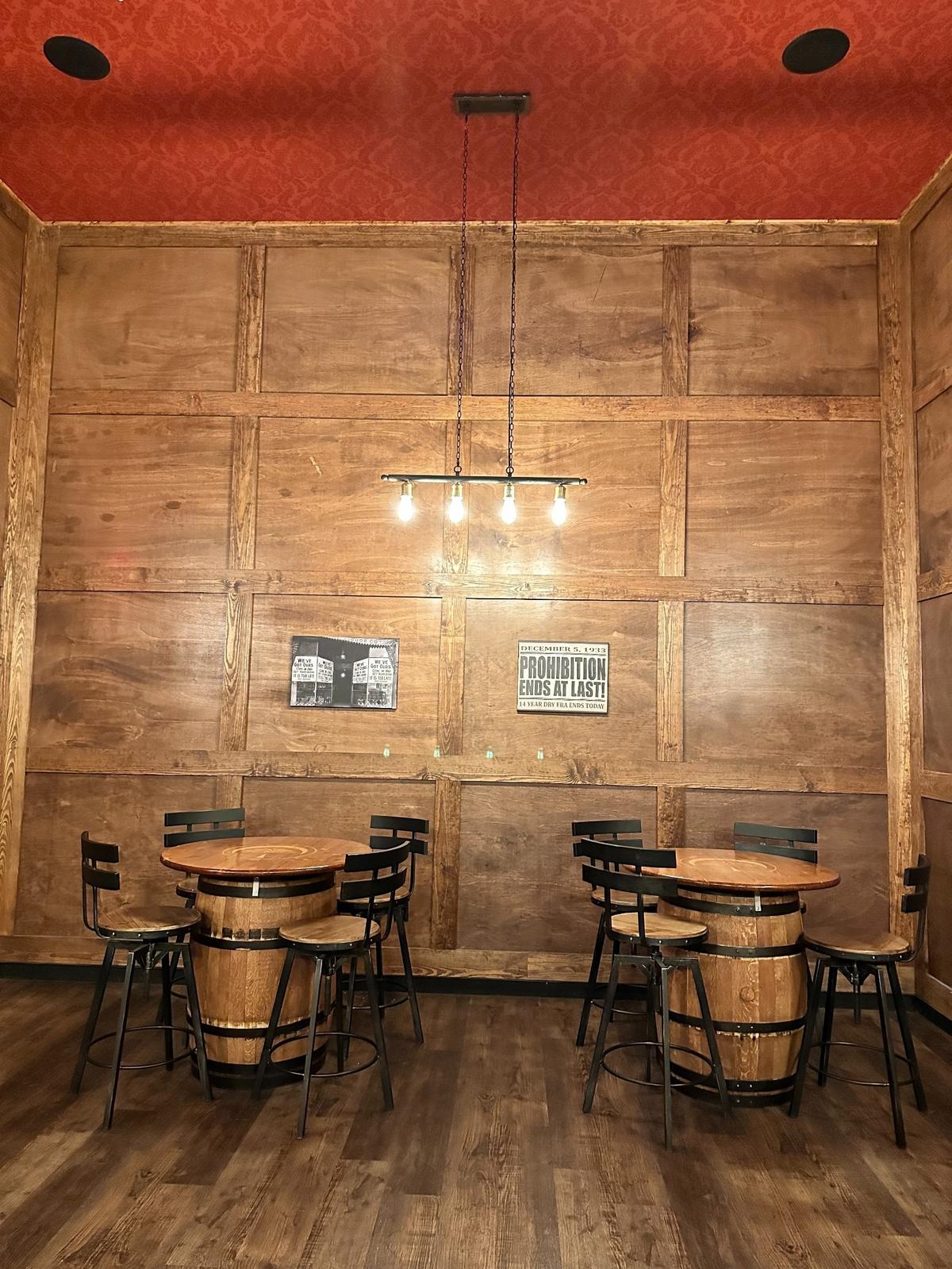 Twelve 33 Distillery, in Little River, is temporarily opening its hidden Prohibition-themed speakeasy room to the public on Tuesdays and Wednesdays.
