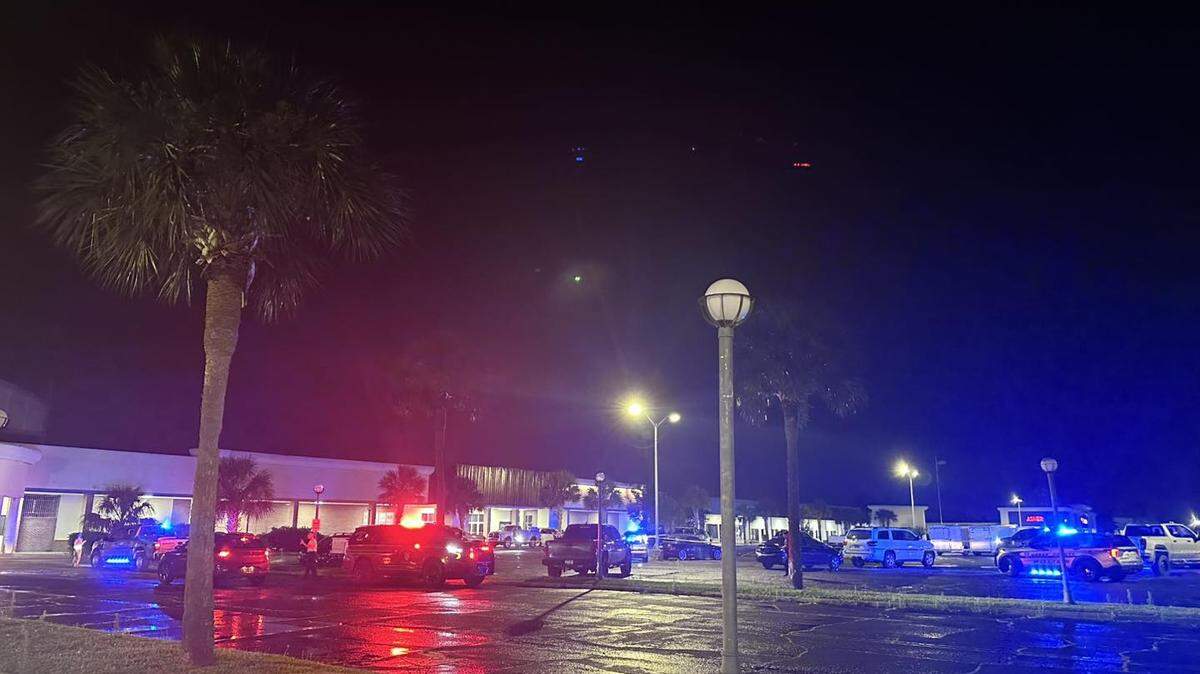 A shooting at a strip mall outside Myrtle Beach left two people injured early Sunday morning.