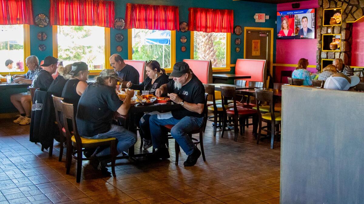 People dine indoors at Fiesta Mexicana on Highway 17 in Myrtle Beach Monday afternoon. Myrtle Beach area restaurants are adjusting to the restrictions and limitations of the coronavirus pandemic now being allowed to reopen dine-in services following a mandated closure.