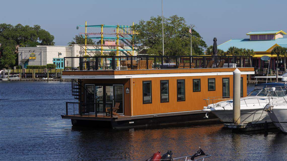 This 53-foot houseboat rental is the first on the Grand Strand. See inside