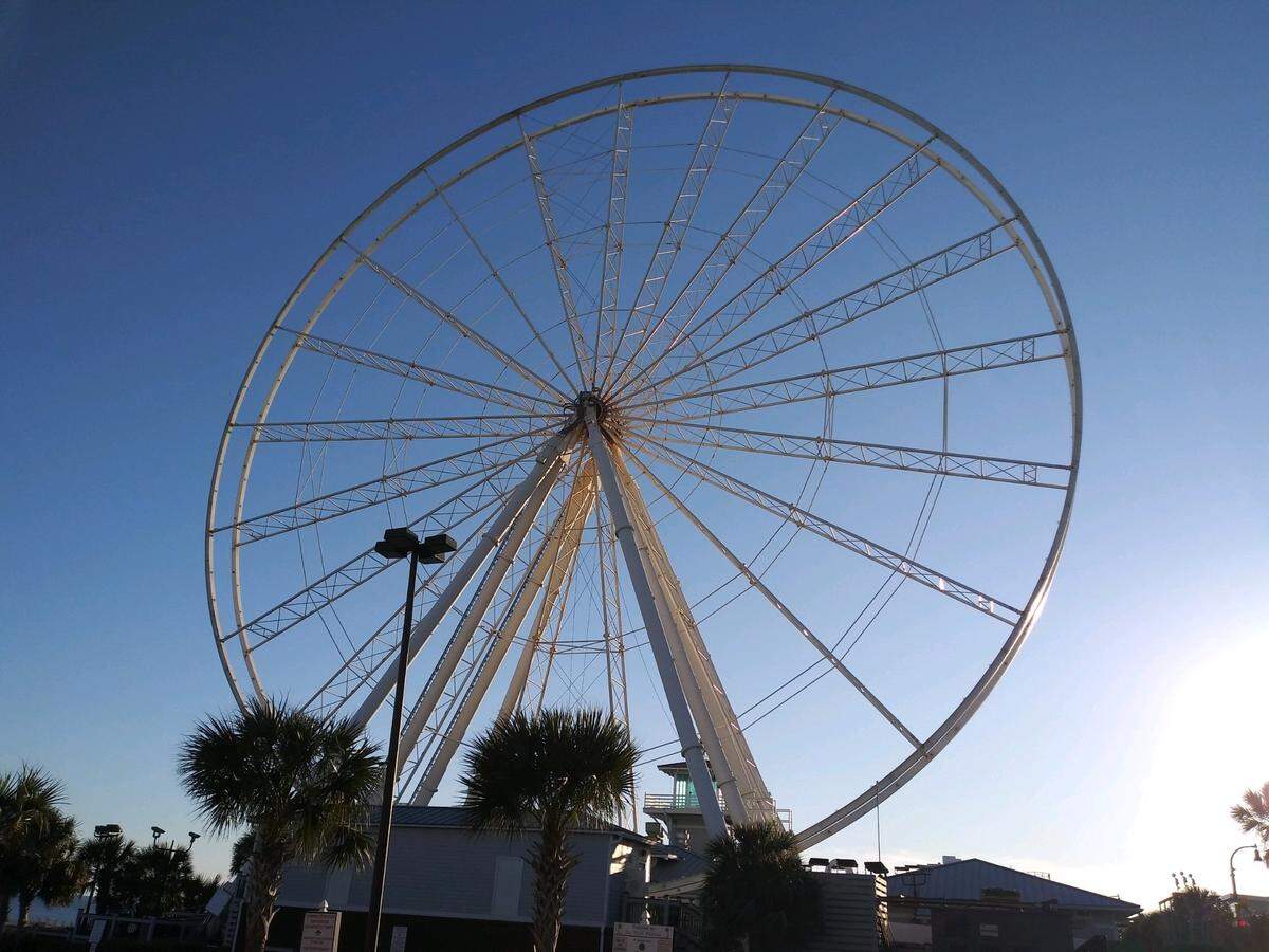 The Myrtle Beach SkyWheel’s gondolas were removed Saturday and will be refurbished with new seats and floors. A crane will be dismantling the attraction over the next three weeks for further renovations and upgrades.