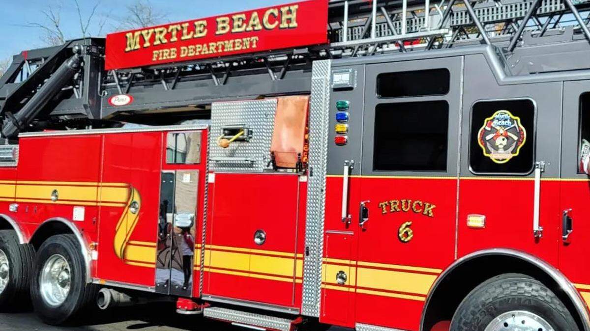 A person died Saturday in a collision with a Myrtle Beach Fire Department vehicle.