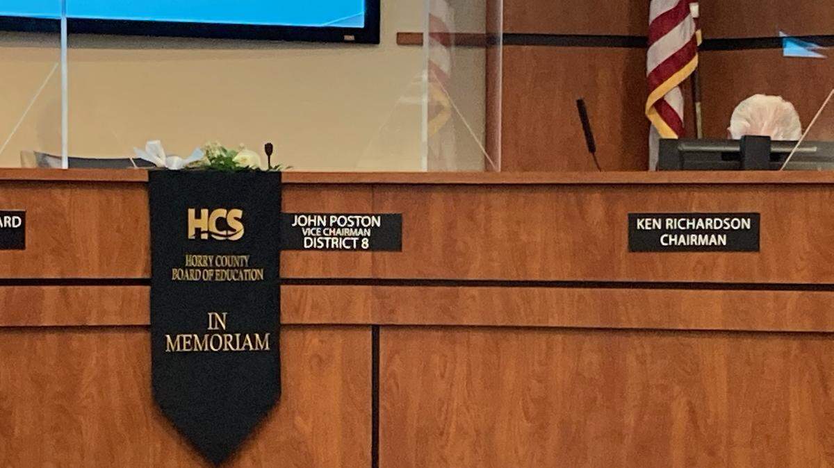 Horry County Schools Board Vice Chairman John Poston died Jan. 30, 2021 after spending multiple weeks in the hospital with COVID-19.