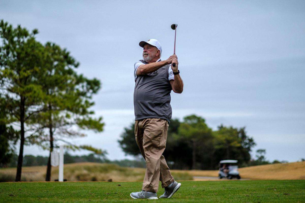 Jimmy Dean, a 75-year-old Myrtle Beach resident played his 373rd round of golf for the year at Pine Lakes Country Club on Monday. Dean, who hoped to play a round of golf for every day of the year 2020, has already surpassed his goal and expects to top the 380 round mark. December 14, 2020.