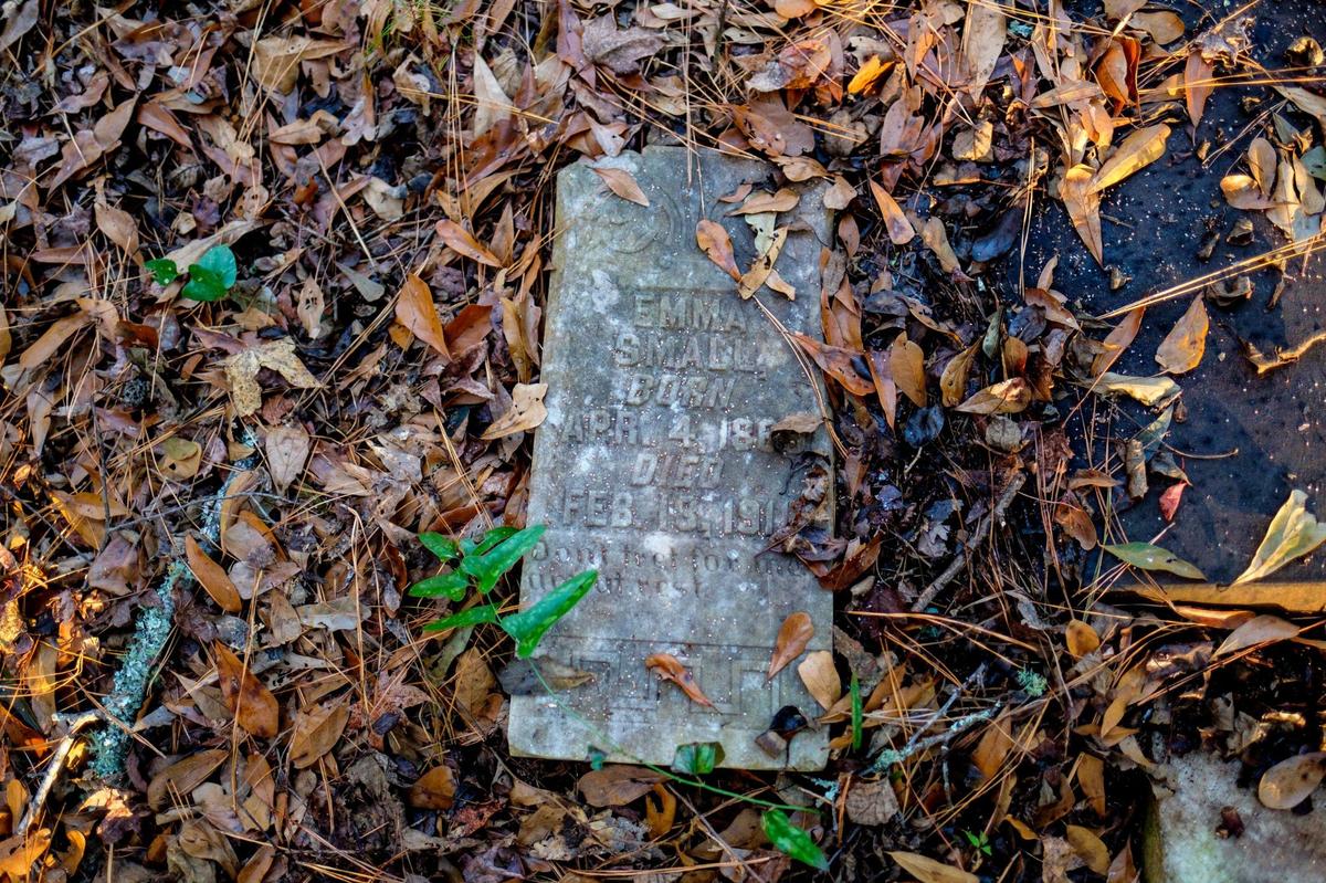 Graves, some marked and many more believed to be unmarked, lie in the swampy woods off the 13th fairway of Blackmoor Golf Course. Much of the Burgess and Freewoods areas were once home to slave plantations. Some local residents fear there could be more graves of former slaves throughout the area that may be disturbed by the continued growth. Dec. 15, 2021.