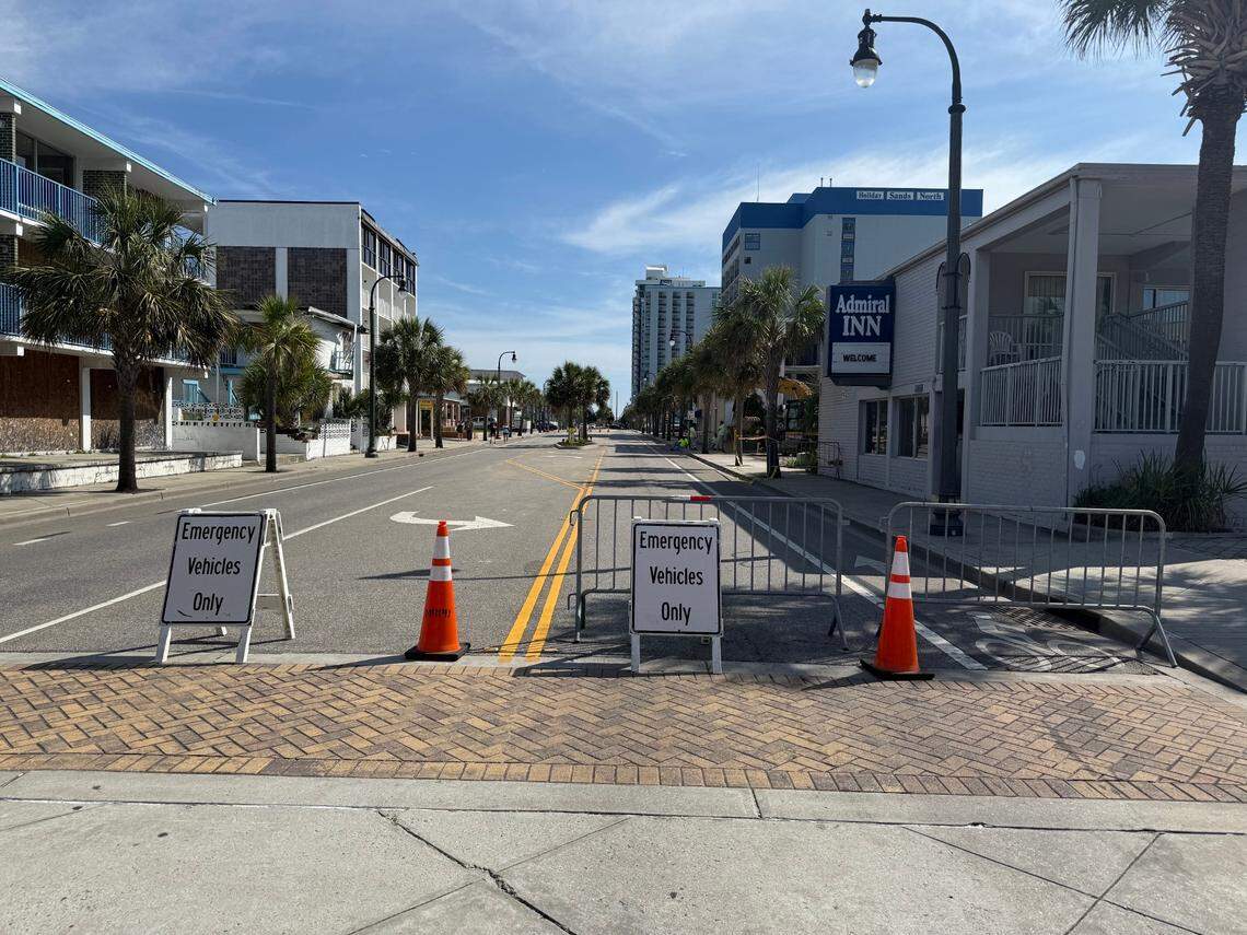 The block between 3rd Avenue N and 4th Avenue N on Ocean Boulevard is closed to traffic on Monday, May 19. A City Code Enforcement Officer said its because the Coral Sands hotel is undergoing demolition.