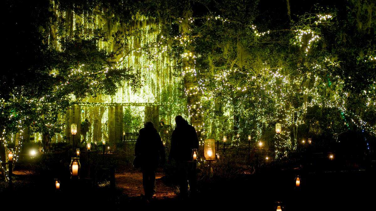 Brookgreen Gardens ‘Nights of a Thousand Candles’ is being held for the 25th Christmas season this year in Murrells Inlet, S.C. Dec. 3, 2024.