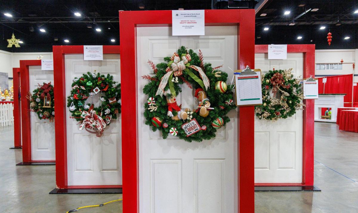 Vendors and staff are decking the halls in preparation for the Dickens Christmas Show at the Myrtle Beach Convention Center. The victorian style holiday event features 350 vendors and begins on Thursday, November 7 through Sunday, November 10, 2024. Tickets are $12 per adult and $5 per child. Nov. 6, 2024.