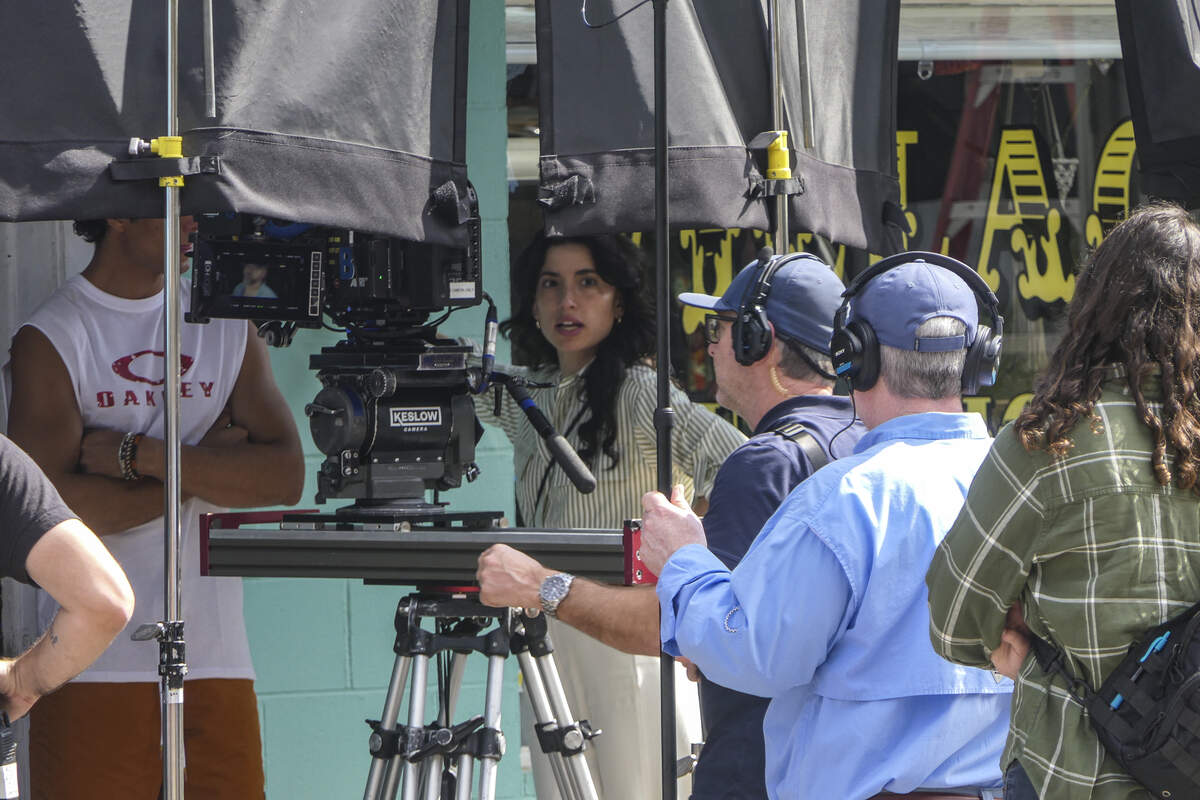 Village Surf Shoppe in Garden City beach is the scene of filming this week. A major production, reported to be of the thriller genre, is filming at the historic surf shop location. Actress Tania Raymonde who has starred in TV shows such as “Goliath” and “Lost” appeared to be on the set on Monday.  March 9, 2026.