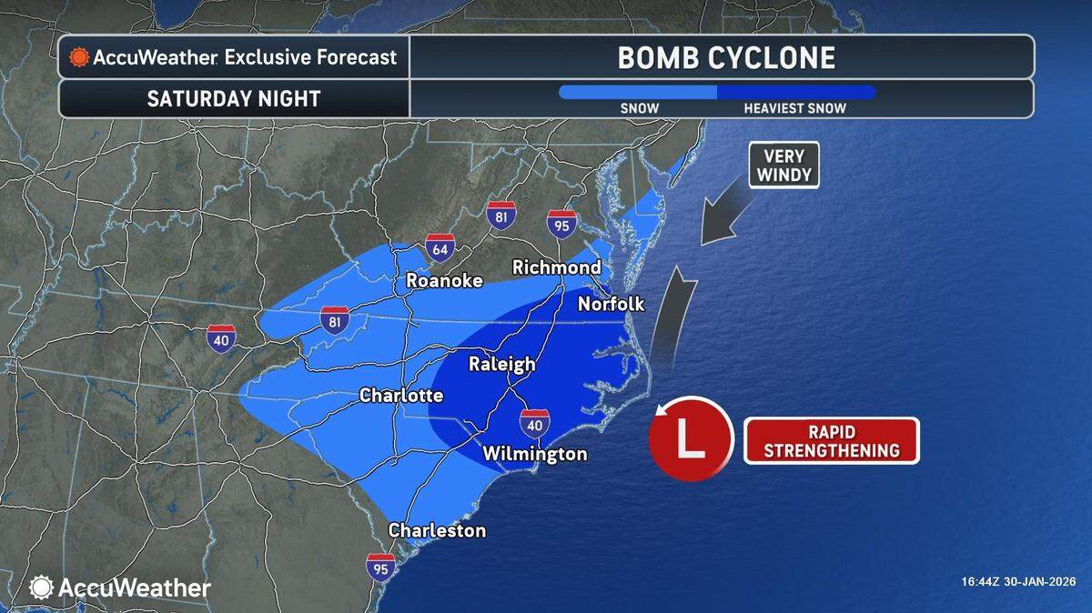 A bomb cyclone will hit the East Coast this weekend with cold, wind and snow.