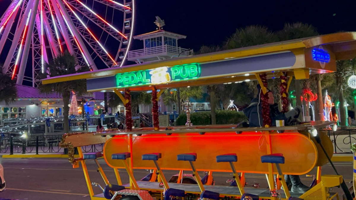 A picture Pedal Pub shared in a Myrtle Beach City Council workshop shows one of the company’s bikes on Ocean Boulevard.