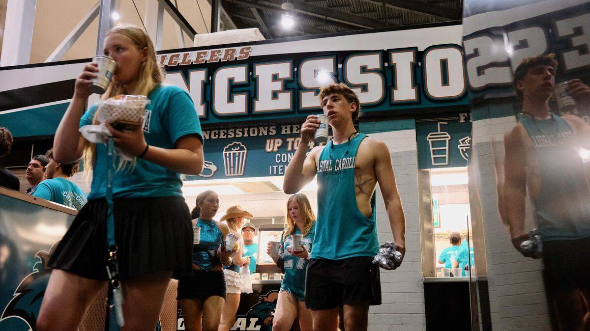 Coastal Carolina University began offering free concessions at football games on Sept. 6, 2025. Fan said they loved the ability to get free hot dogs and nachos.
