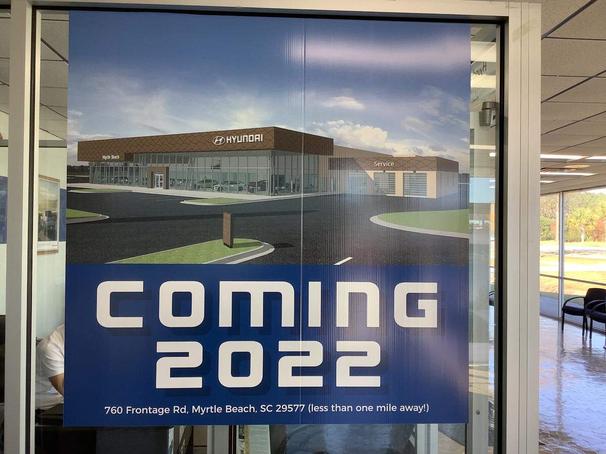Myrtle Beach Hyundai is holding a groundbreaking ceremony Thursday for a new franchise dealership location at 706 Frontage Road East.