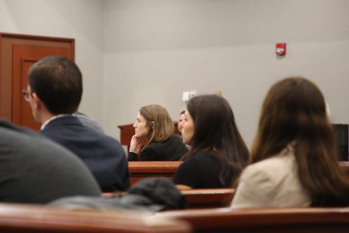 Meagan Jackson listened attentively throughout the fourth day of her murder trial on Friday.