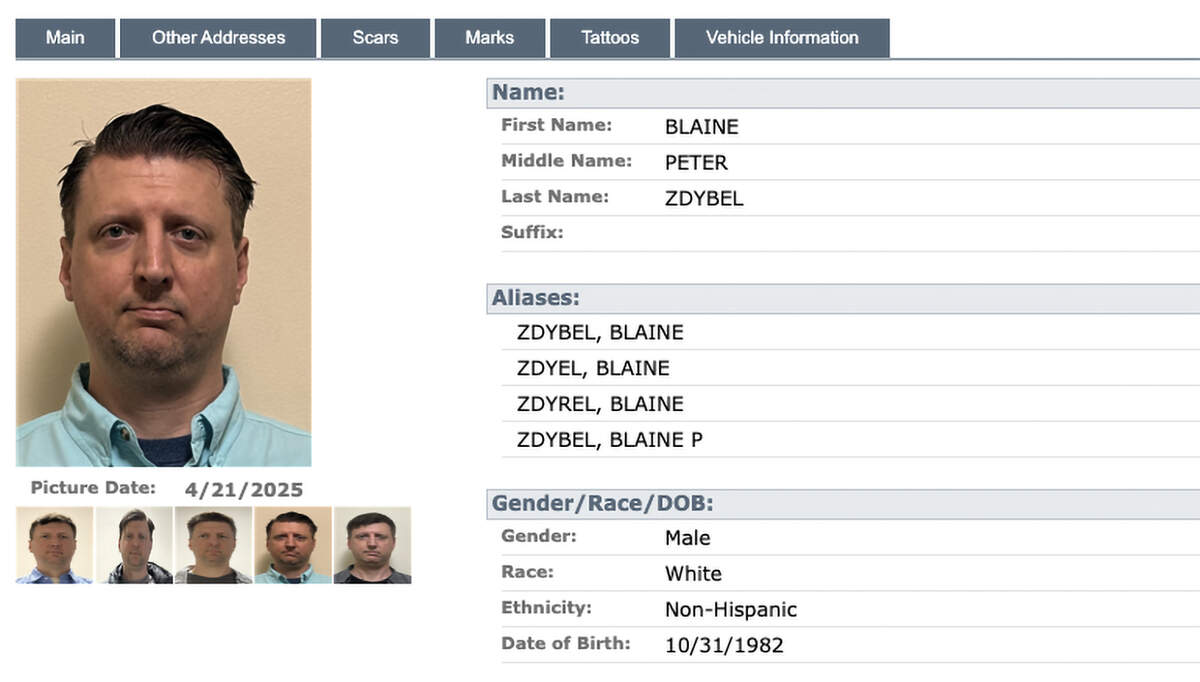 Screenshot of Blaine Zdybel’s S.C. sex offender registry page. South Carolina State Law Enforcement Division.