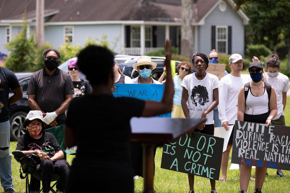 A rally is held near Whittemore Park Middle School on Saturday. Two peaceful protest and marches were held in Conway on Saturday with escorts from area law enforcement. June 6, 2020