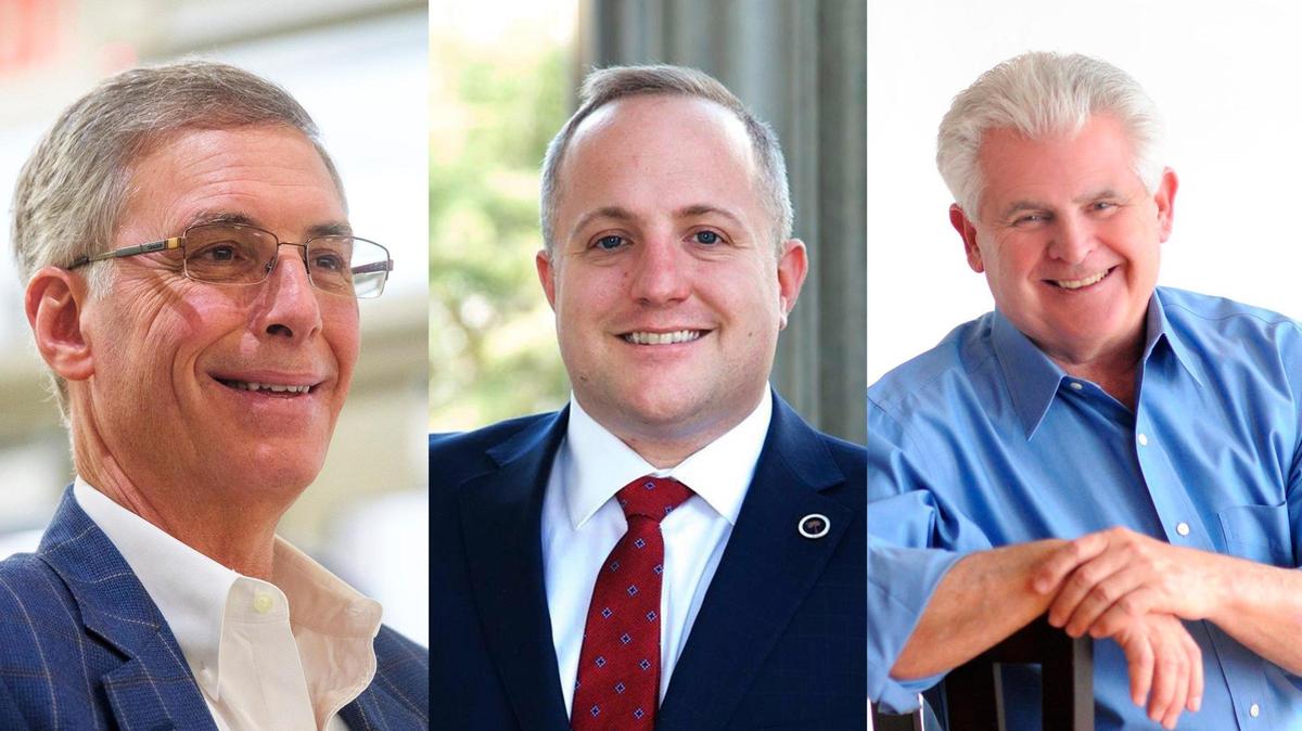 Candidates for Congress in South Carolina’s 7th congressional district from left to right: Rep. Tom Rice, Rep. Russell Fry, and Ken Richardson. March 02, 2022.