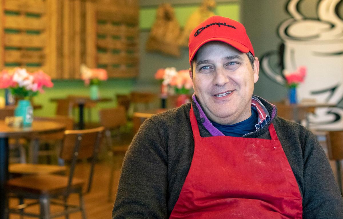 La Dolci Mania owner Salvo Giudicespeaks with media at his restaurant. The new Italian bakery is located near Ollie’s in the Carolina Forest area.