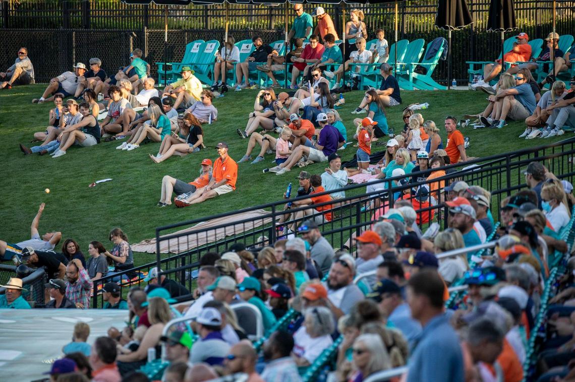 A large crowd of 3,516 consisting of both Coastal and Clemson fans packed Spring Brooks Stadium on Tuesday as Coastal Carolina played played the Clemson Tigers NCAA baseball Tuesday in Conway, SC. May 17, 2022.