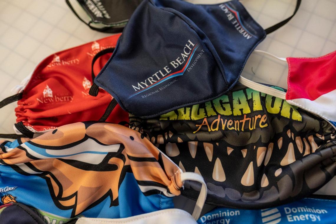 Local printing company bFIVE40 have adjusted their business model since the coronavirus pandemic, going from making signs and apparel to custom mask production. November 10, 2020.