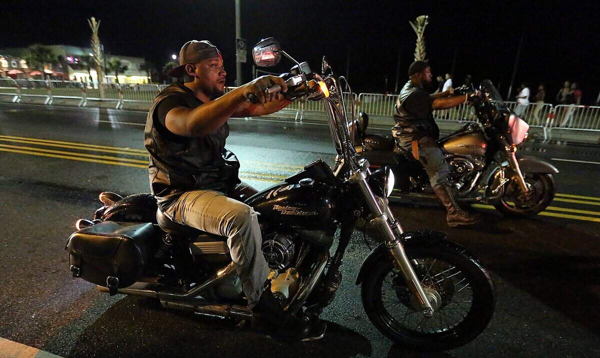 The rain lets up and the crowd fills in on Ocean Boulevard in Myrtle Beach on Saturday, May 28, 2016, during the annual Atlantic Beach Bikefest in Myrtle Beach. Rain is expected to stay through Memorial Day.