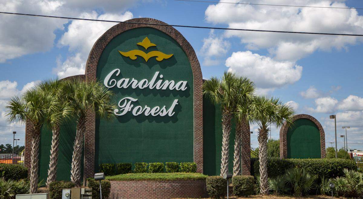 The entrance to Carolina Forest in Myrtle Beach.
