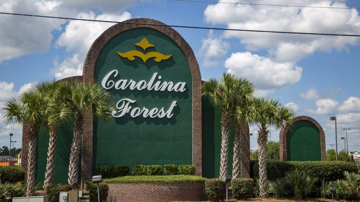 The entrance to Carolina Forest in Myrtle Beach.