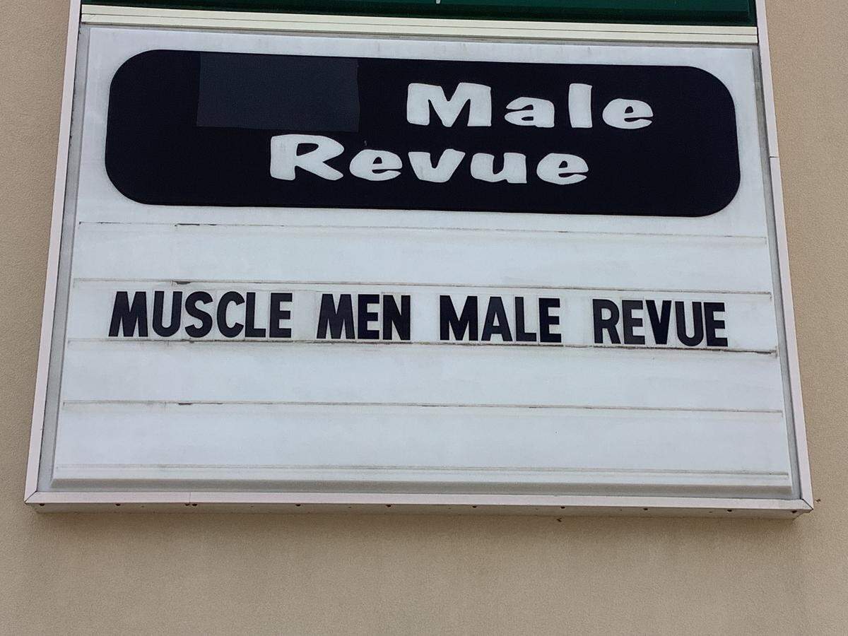 A male review has been held in recent weekends at the new Hideaway club.