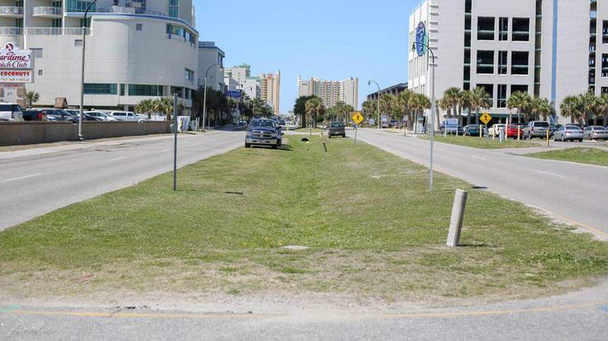 The median on Ocean Blvd. 4th and 5th Ave. N. in North Myrtle Beach, S.C.
