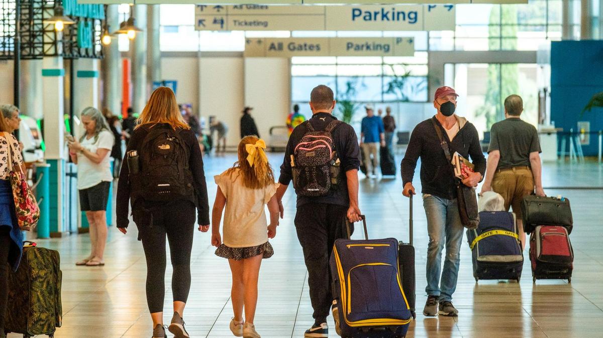 Passengers pass through the Myrtle Beach International Airport. The facility is undergoing renovations that will add more gates, concessions and other improvements. Oct. 22, 2024.