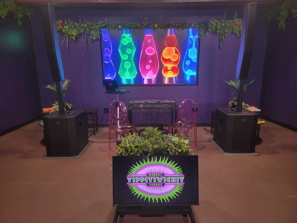 The back area in Tippitiwichit has a DJ and karaoke area.