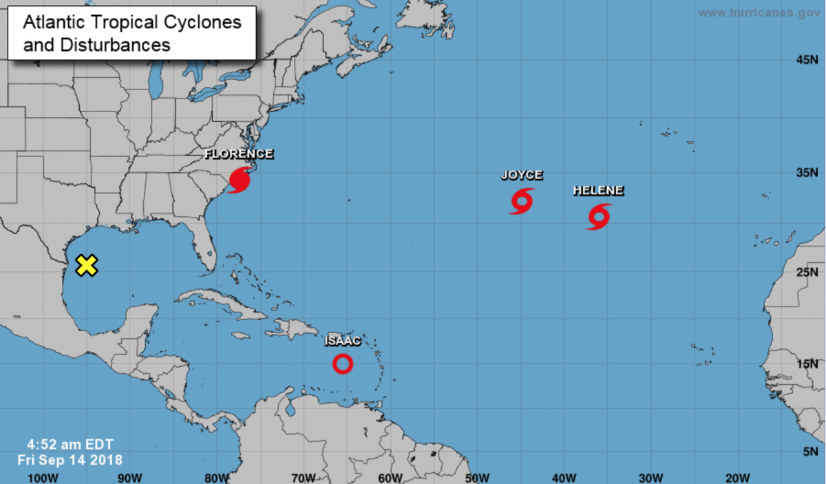 A 4:52 a.m. Friday look at Hurricane Florence.