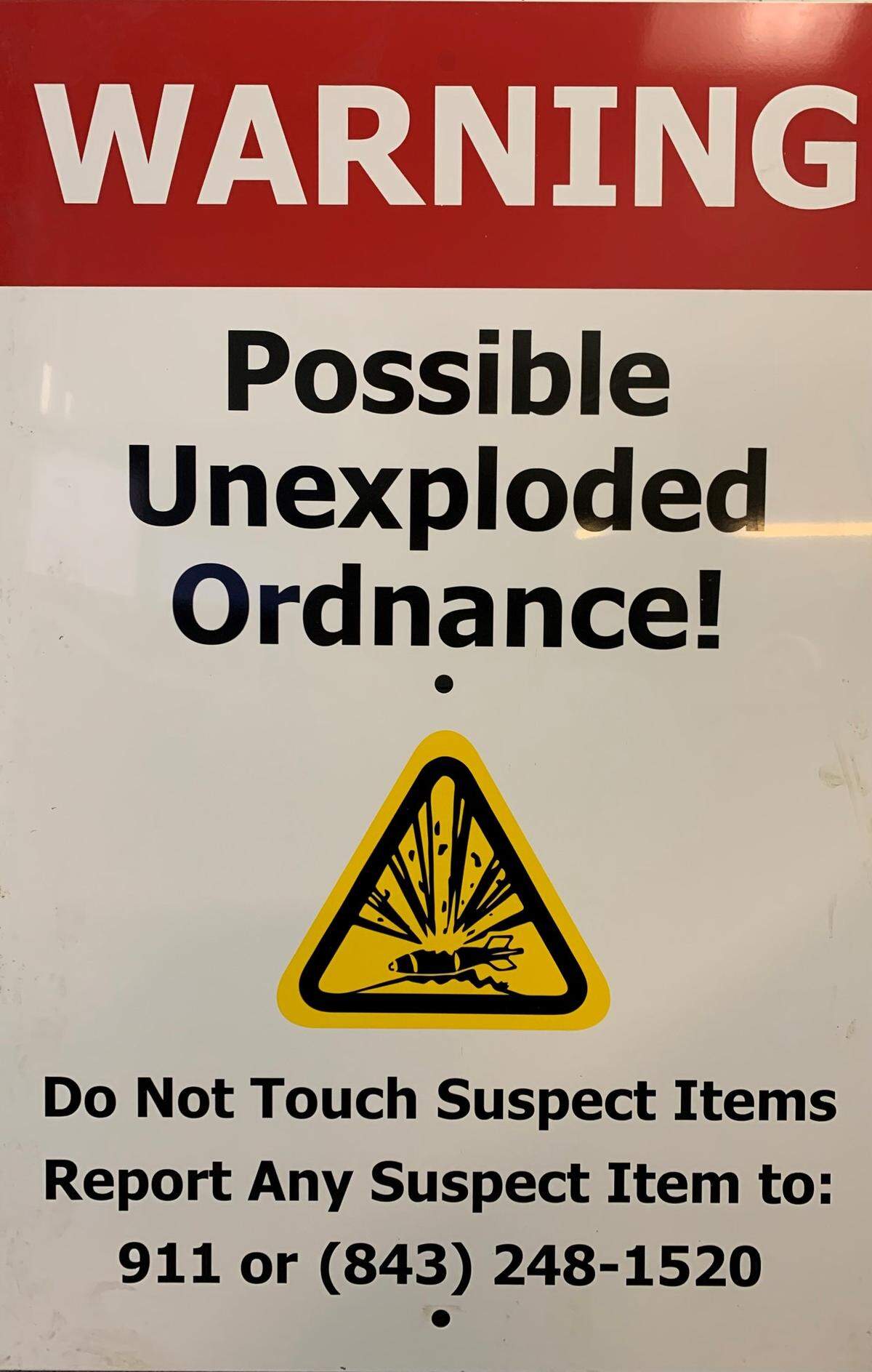 One of the warning signs posted in the Conway BGR by the U.S. Army Corps of Engineers.