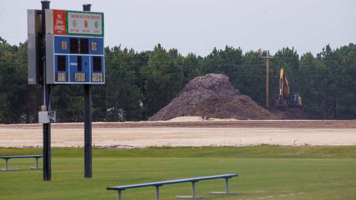 Construction is underway for an expansion of the North Myrtle Beach Sports Complex. Sept. 12, 2024.