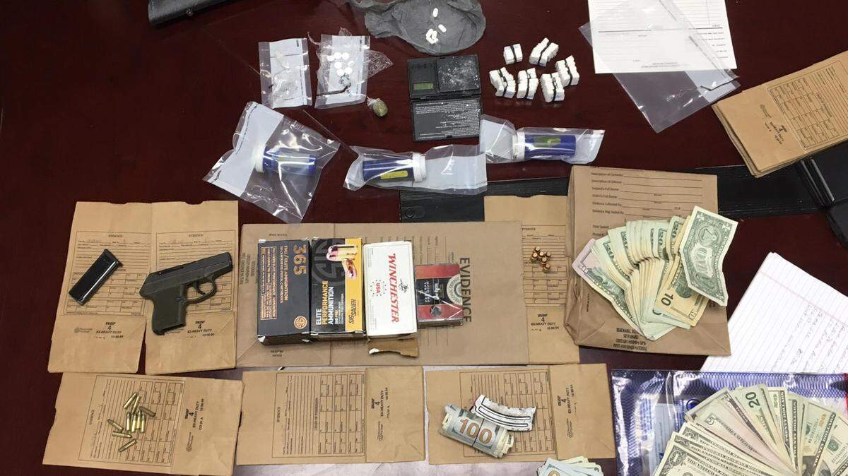 Horry County Police seized drugs, firearms and cash during a Wednesday raid near Conway.