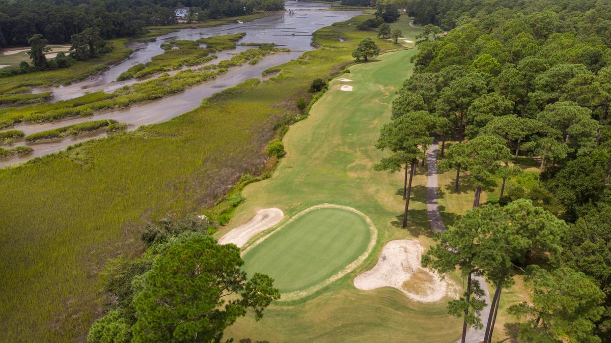 The 16th fairway of The Pearl West runs along the Calabash River. The Pearl West Golf Course is reopening this week after renovations to the course.