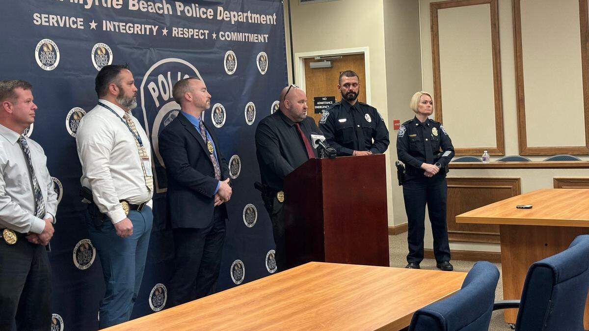 North Myrtle Beach Police Lt. Mike Swarthout answers questions about the alleged killing of Kristin Laymon. Police have arrested Bornold Eberhart on murder charge and have accused him of killing Laymon in North Myrtle Beach. Laymon and Eberhart are from Georgia.
